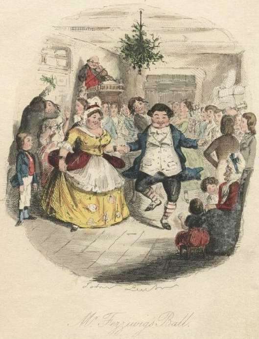 Illustrations from Dickens A Christmas Carol:
Mr. Fezziwig�s Ball