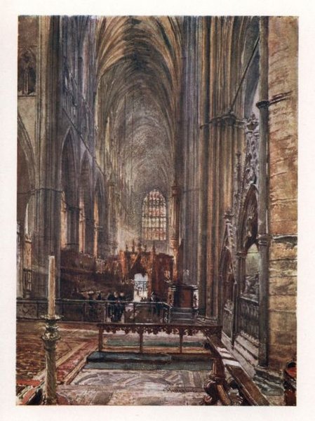 View of the Choir and Nave, Looking West from the High Altar 